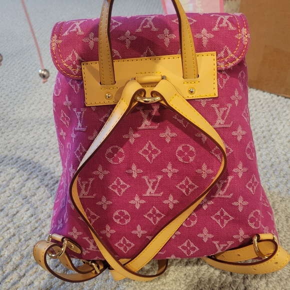 Hot pink mini logo backpack purse bag. - Picture 3 of 4